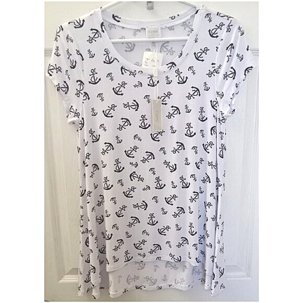Anchor Print Tee Sz M